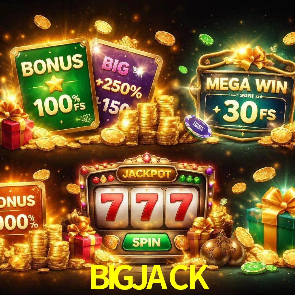 Tipos de bonos BIGJACK incluyendo recompensas de bienvenida y promociones continuas