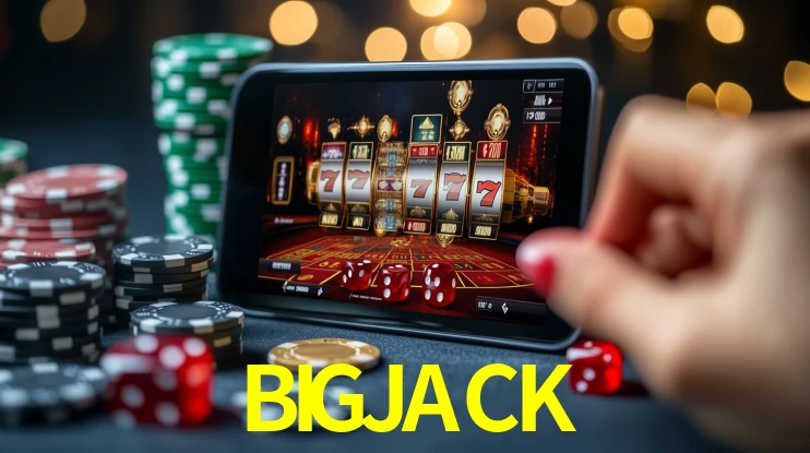 Interfaz de la app móvil BIGJACK en un smartphone moderno